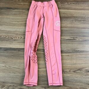 Womens XS Pink‎ Equestriess Atelier Silicone Horseback Riding Tights Breeches